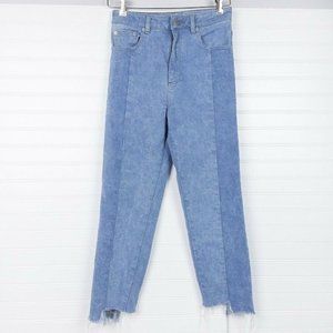 ASOS High Waisted Two Tone Light Straight Jeans